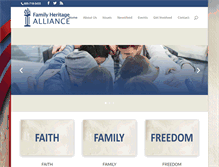 Tablet Screenshot of familyheritagealliance.org